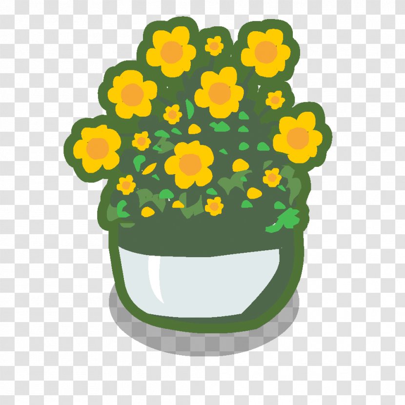 Petal Drawing Plant - Yellow - Blant Transparent PNG