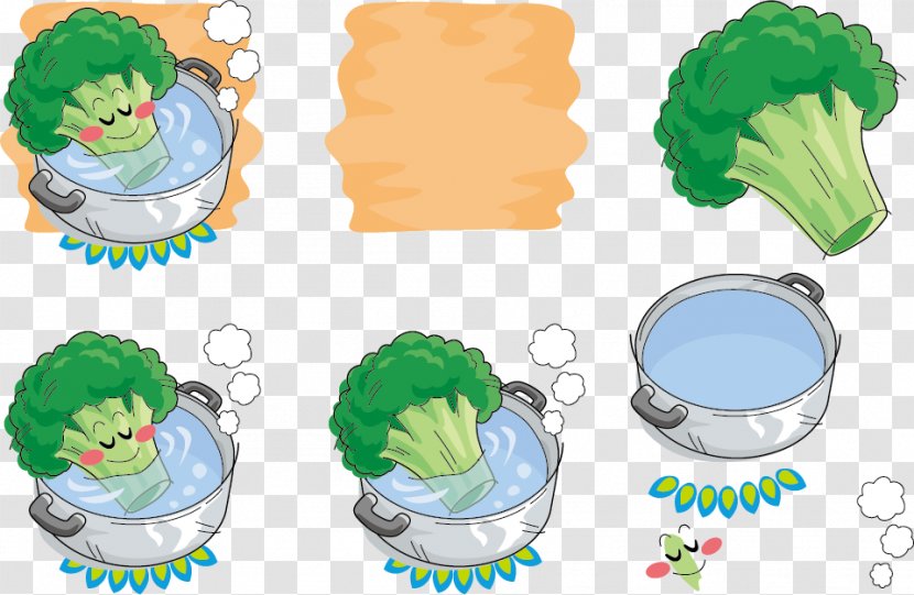 Broccoli Vegetable Icon - Vector Hand-drawn Bath Expression Transparent PNG