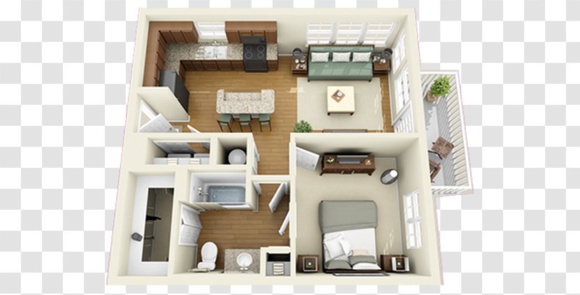 Addison Apartments At The Park Bedroom Studio Apartment Floor Plan - Real Estate Transparent PNG