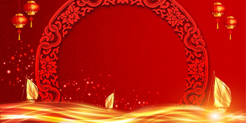 Chinese New Year Poster Years Eve Day - Light - Party Background Transparent PNG