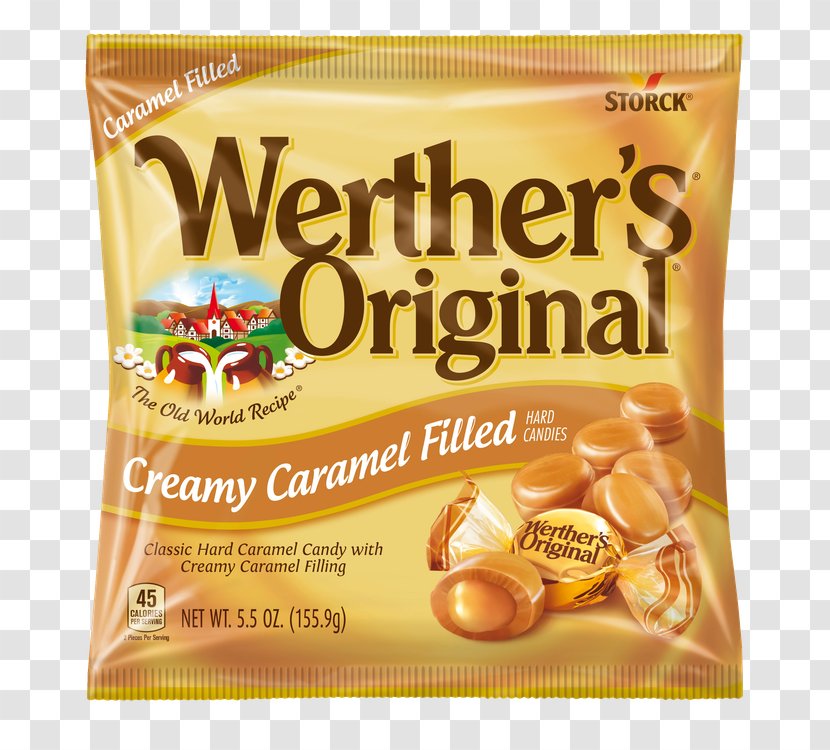 Caramel Apple Cream Werther's Original Chewing Gum - Butter - Candy Transparent PNG