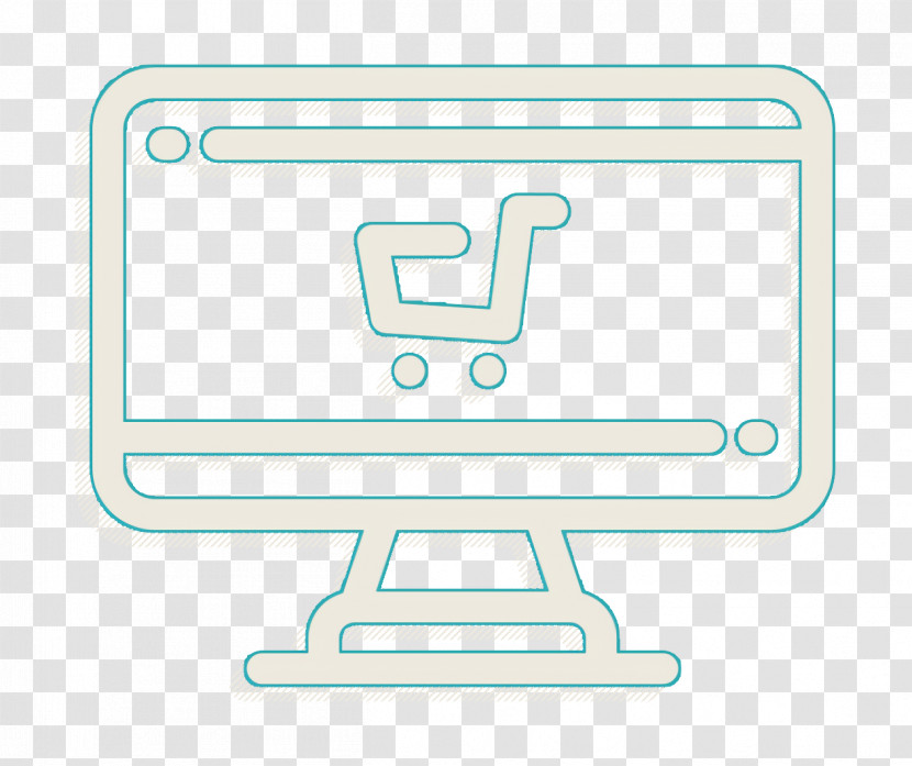 Monitor Icon Shopping Icon Online Shop Icon Transparent PNG