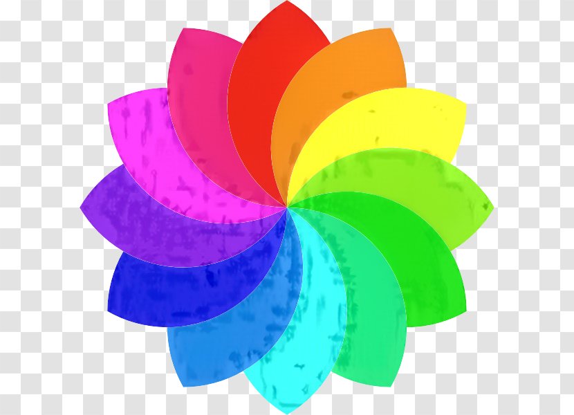 Clip Art Rainbow Flower Free Content - Pinwheel Transparent PNG