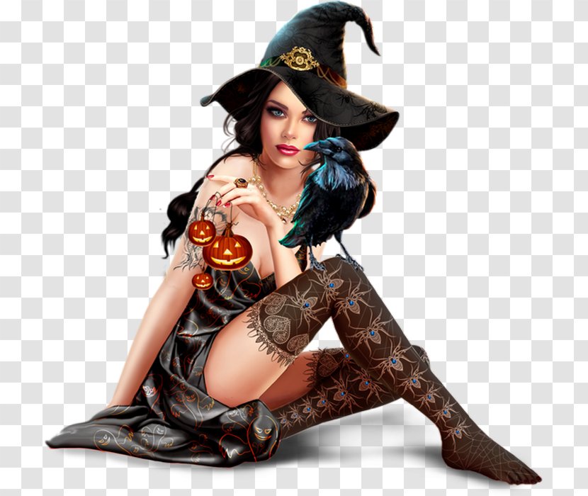 Witch Image Halloween Model Fashion Photography - Art Transparent PNG