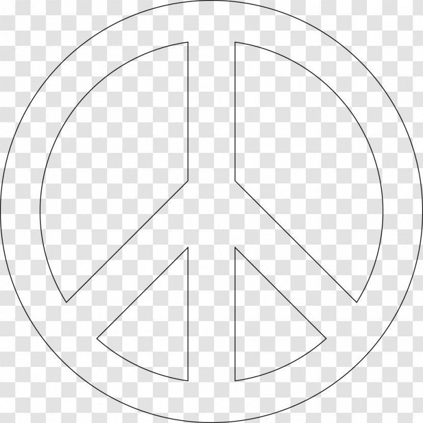 Circle Point Angle - White - Peace Symbol Transparent PNG
