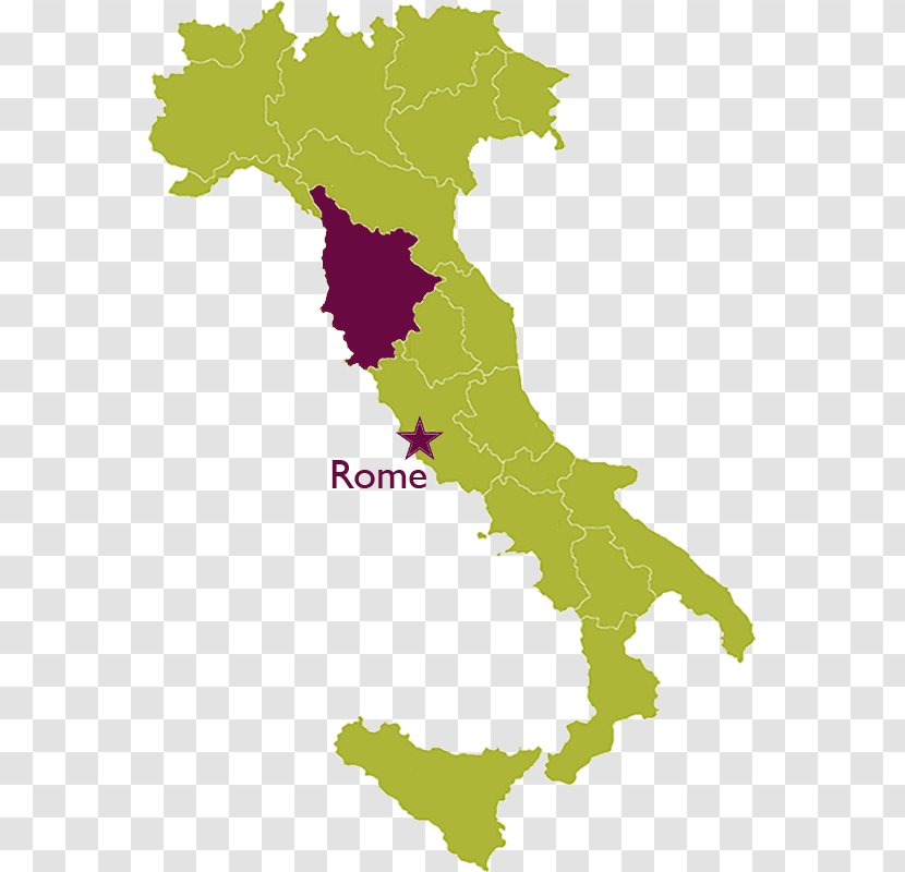 Regions Of Italy Vector Map Transparent PNG