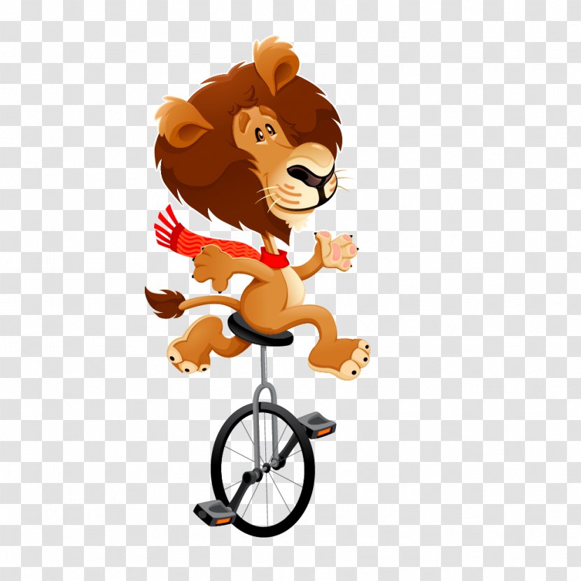 Cartoon Lion Funny Animal Illustration - Frame - Vector Juggling Material Transparent PNG