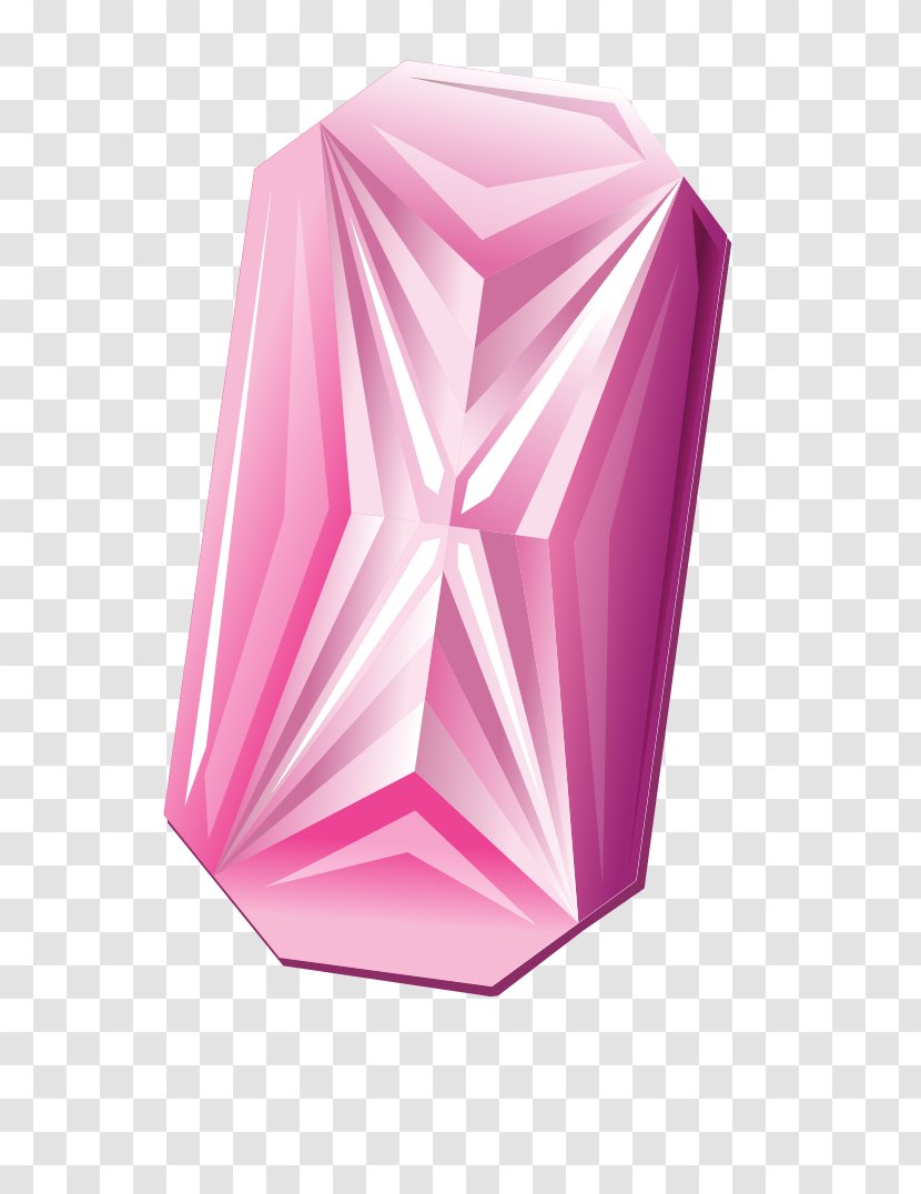 Pink Diamond Euclidean Vector Gemstone - Hand-painted Diamonds Transparent PNG