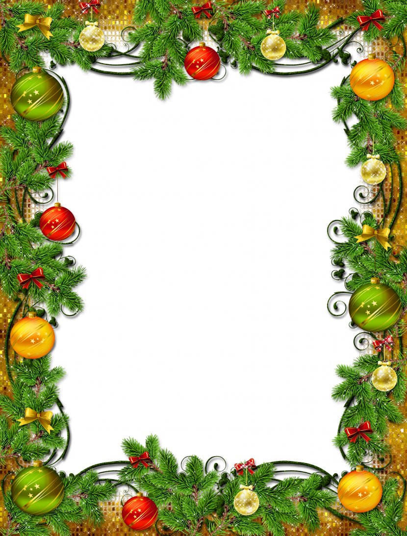 Christmas Decoration Picture Frames Ornament Clip Art - Fruit - Number Cliparts Transparent PNG