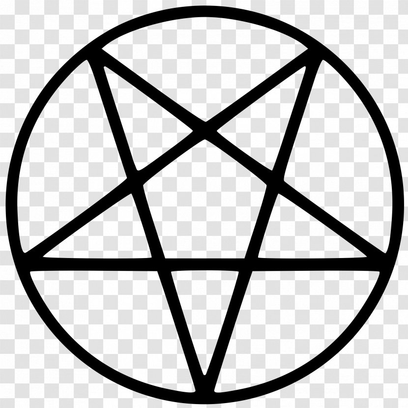 Pentagram Pentacle Sigil Of Baphomet Satanism - Monochrome - Symbol Transparent PNG