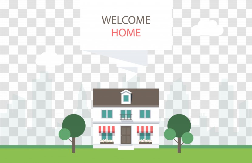 Housing Illustration - Text - Vector Welcome Guest Transparent PNG