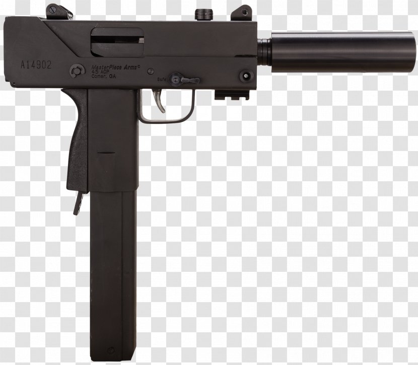 MAC-10 .45 ACP Weapon Pistol Firearm - Airsoft Transparent PNG