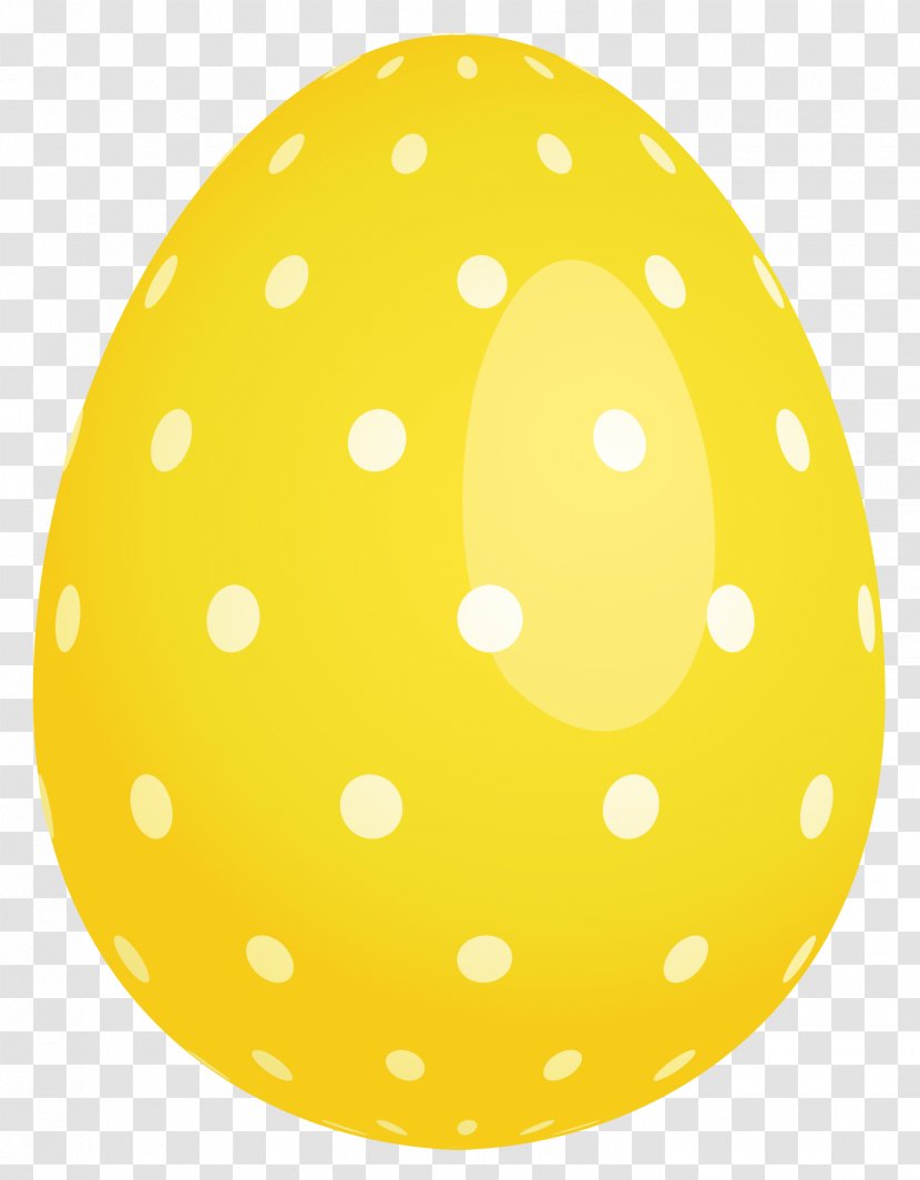 Easter Bunny Egg Clip Art - Pattern - Yellow Dotted Clipart Transparent PNG