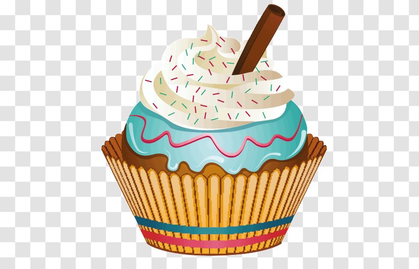 Cupcake Muffin Buttercream Sprinkles Chocolate Transparent PNG