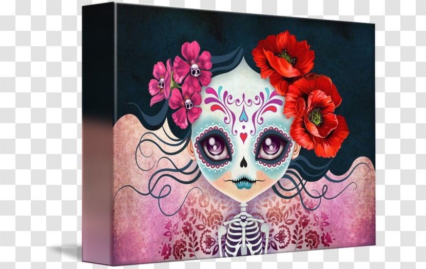 La Calavera Catrina Day Of The Dead Skull Mexican Cuisine - Petal Transparent PNG