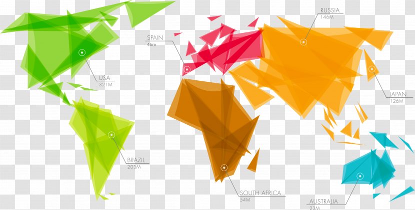 World-systems Theory Semi-periphery Countries Core - Economy - World Map Vector Material Geometric Triangle Transparent PNG