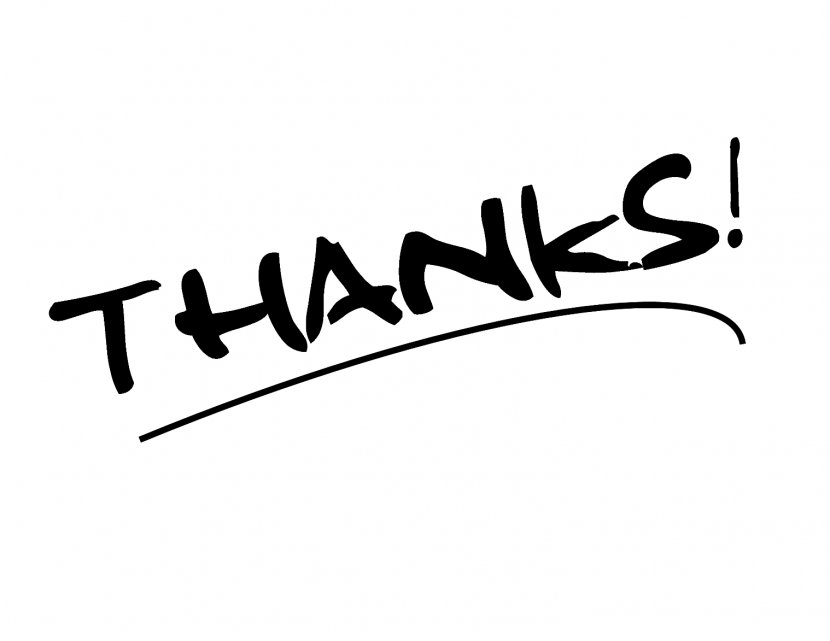 Black And White Clip Art - Calligraphy - Thank You Transparent PNG