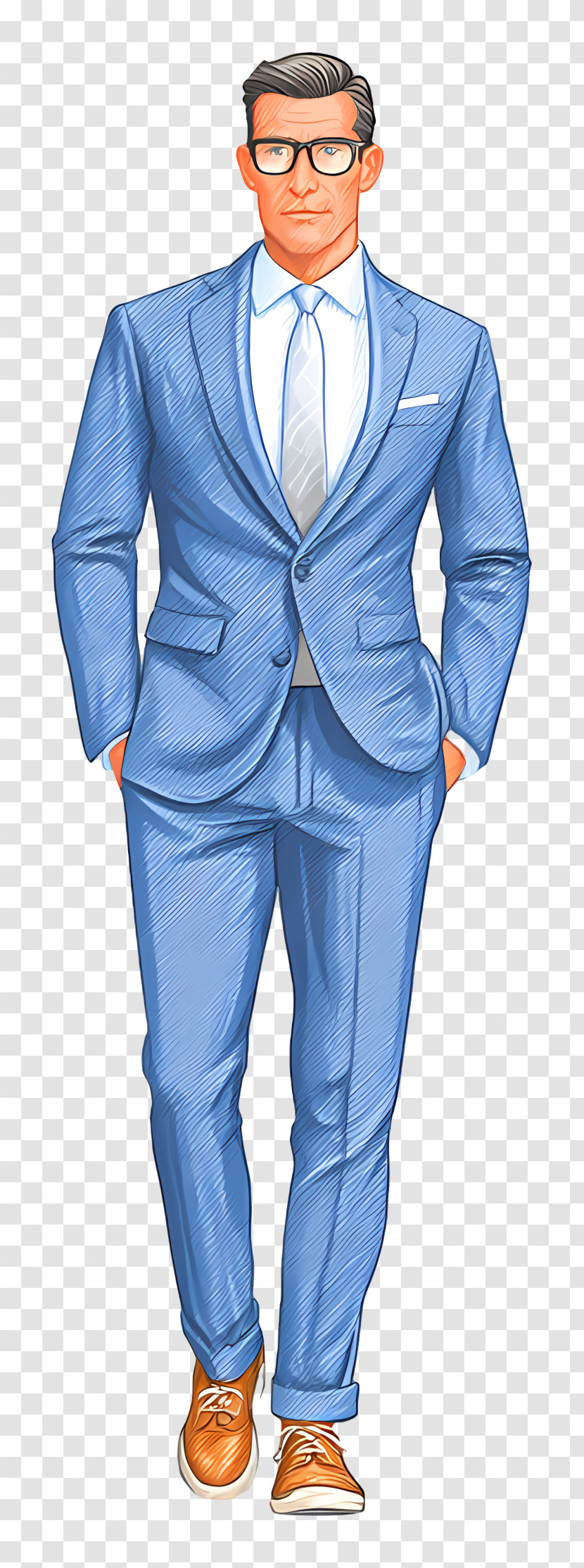 Sales Representative - Businessman In Blue Suit Illustration Transparent PNG