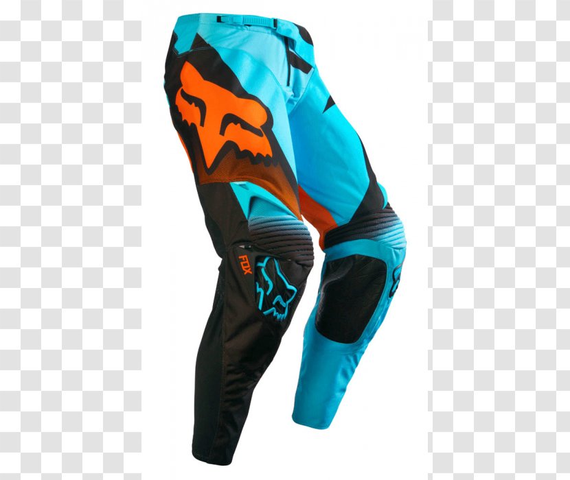 Fox Racing Motocross Pants Clothing Dirt Bike - Aqua Transparent PNG