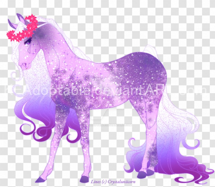 Mustang Stallion Unicorn Pack Animal Purple - Magenta Transparent PNG