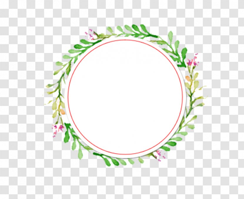 Wreath Circle Icon - Area - Green Leaf Garland Element Transparent PNG
