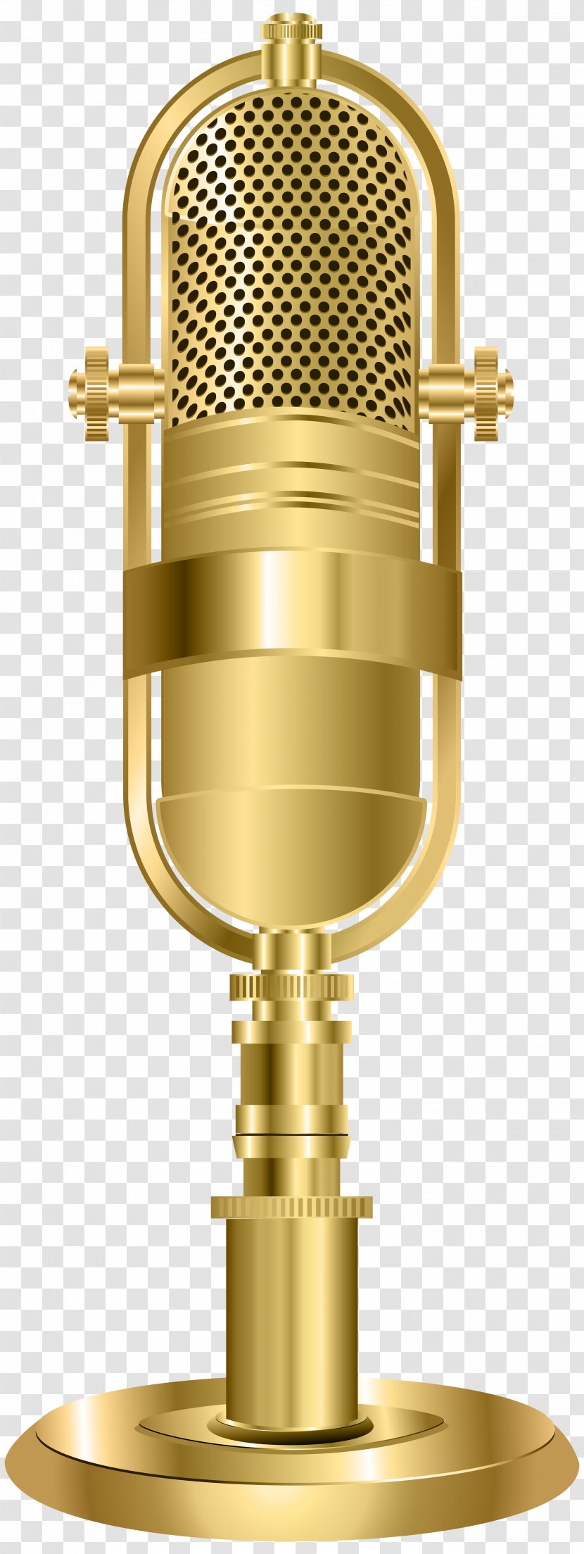 Microphone Photography Clip Art - Gold Transparent PNG