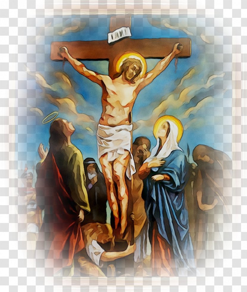 Crucifix Painting Religion Illustration - Stock Photography - Cross Transparent PNG