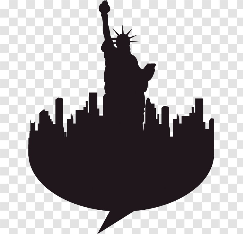 Wall Decal Manhattan Image Illustration Vector Graphics - Black And White - New York Skyline Transparent PNG