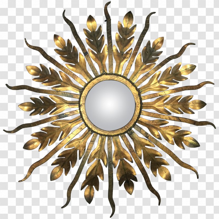 Mirror Clock Sunburst Furniture Sconce - Door - Ceiling Transparent PNG