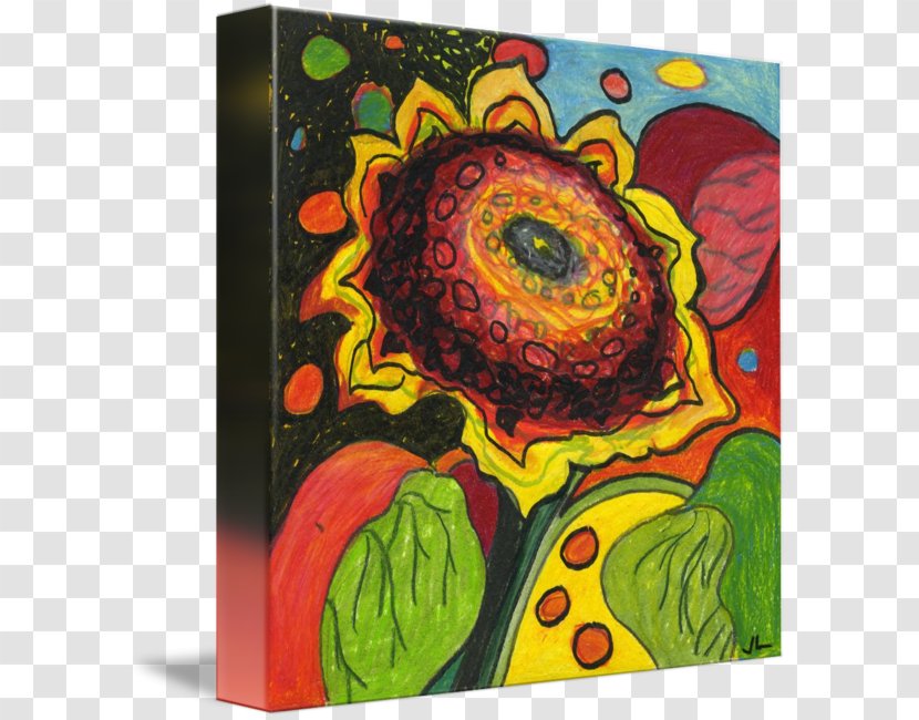 Common Sunflower Modern Art Canvas Print Painting Transparent PNG