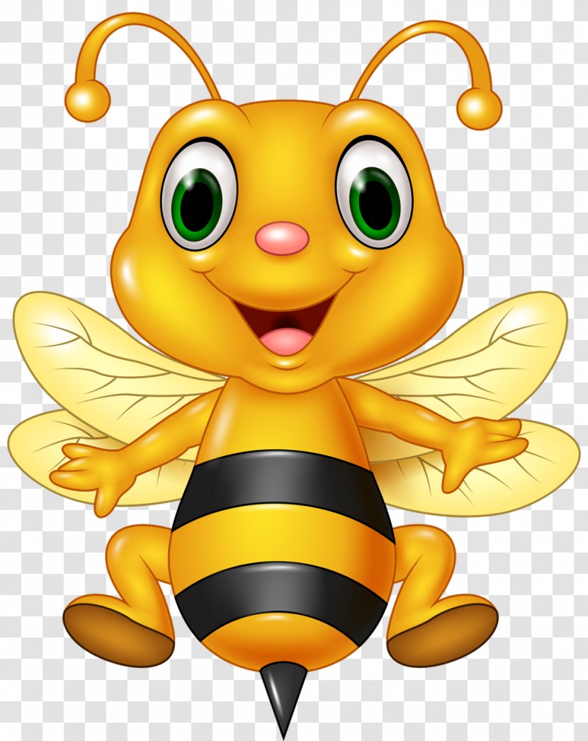 Honey Bee Cartoon - Fictional Character Transparent PNG