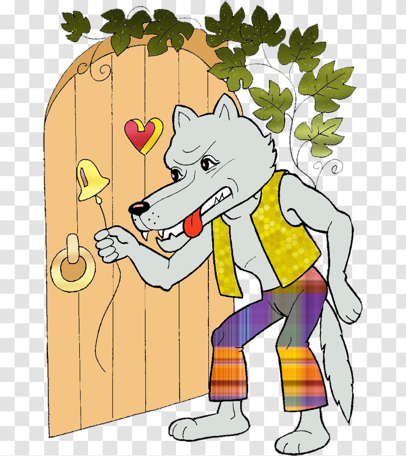 Little Red Riding Hood Gray Wolf Fairy Tale Clip Art - Flower - Frame Transparent PNG