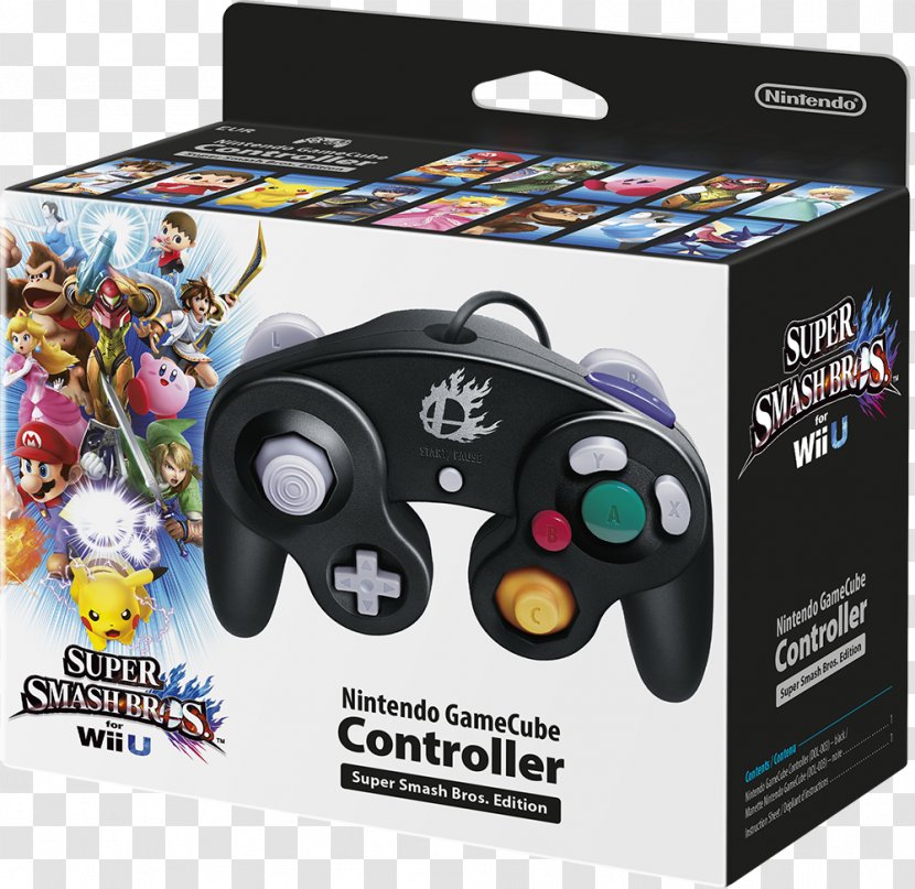 Super Smash Bros. Melee For Nintendo 3DS And Wii U GameCube Controller - Mario Party 7 - Video Game Console Transparent PNG