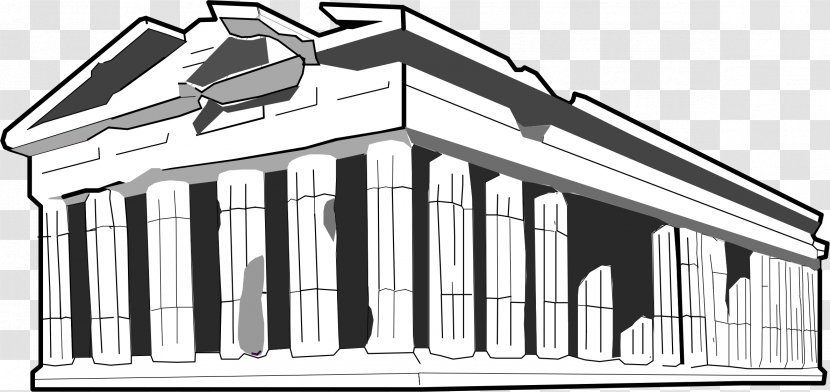Parthenon Clip Art - Line - Temples Transparent PNG