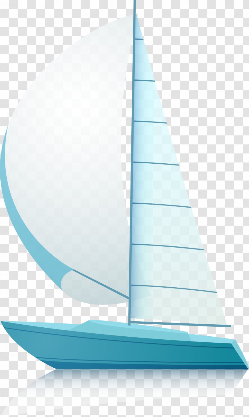 Sailing Ship - Blue Transparent PNG