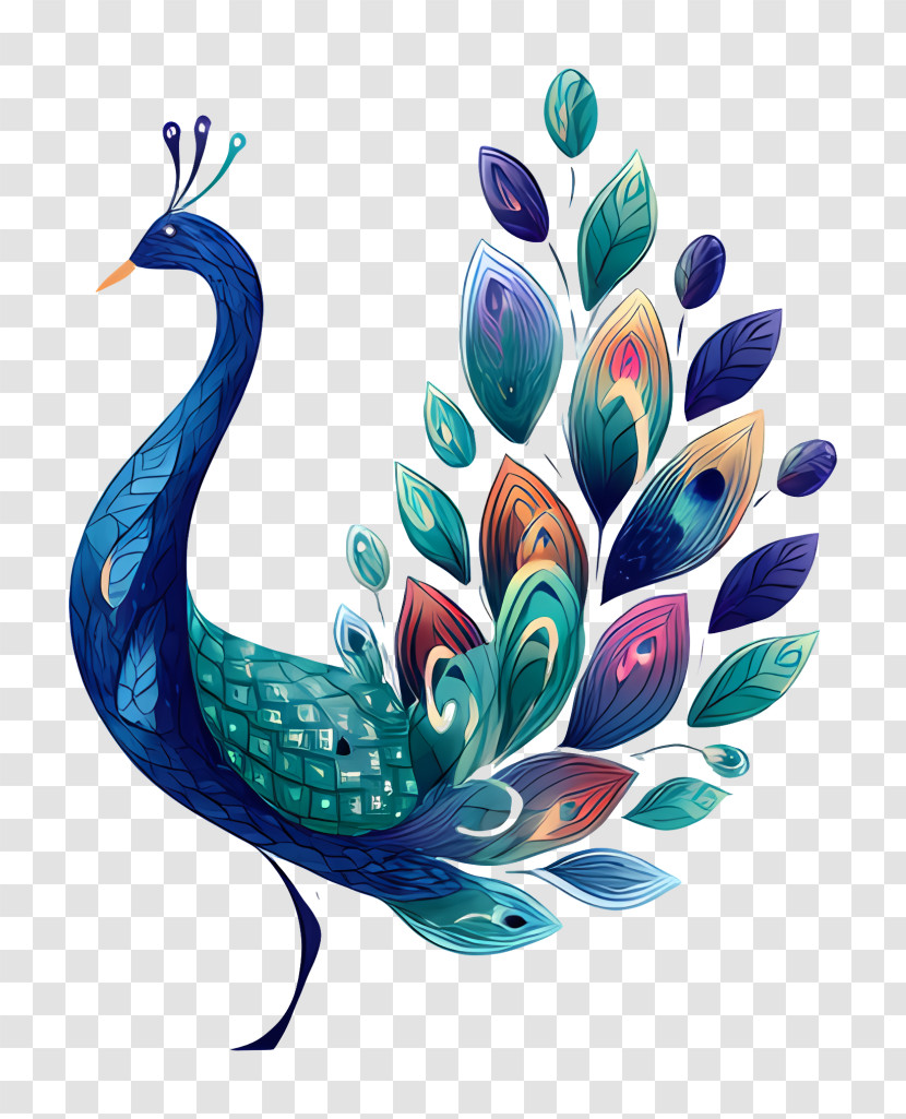 Peacock Logo - Majestic Colorful Peacock Transparent PNG