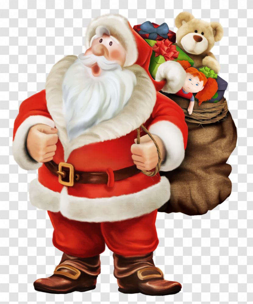 Christmas Santa Claus Saint Nicholas - Father - Figurine Transparent PNG