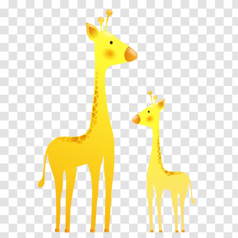 Northern Giraffe Deer Clip Art - Giraffidae - Cartoon Transparent PNG