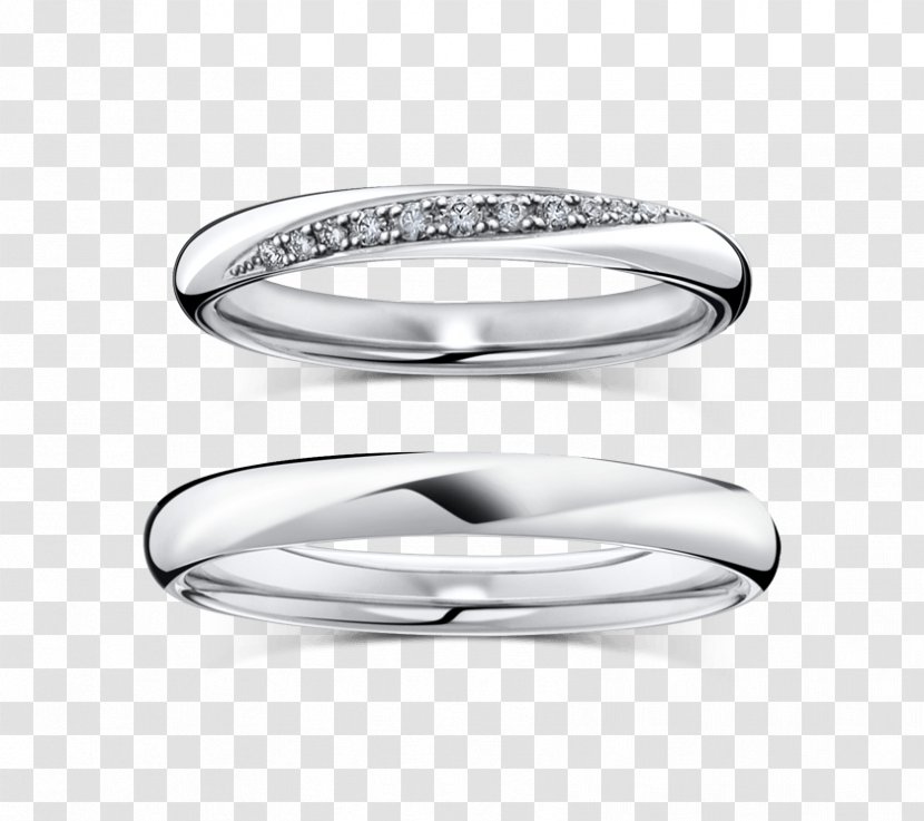 Wedding Ring Eternity Diamond Engagement - Silver Transparent PNG