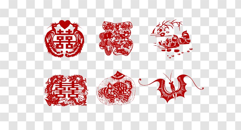 Chinese New Year Paper Cutting Papercutting Vector Graphics Illustration - Royaltyfree - Empty Transparent PNG