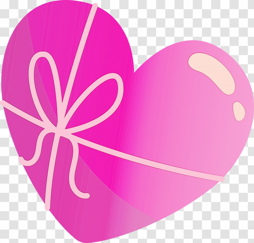 Heart Pink Heart Magenta Love Transparent PNG