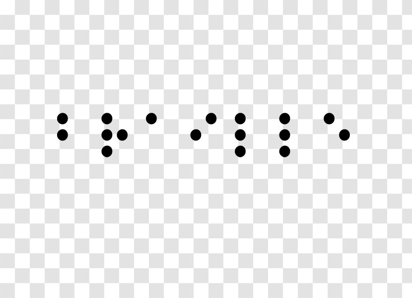 Computer Braille Code Alphabet Letter Font - Black And White - Braile Transparent PNG