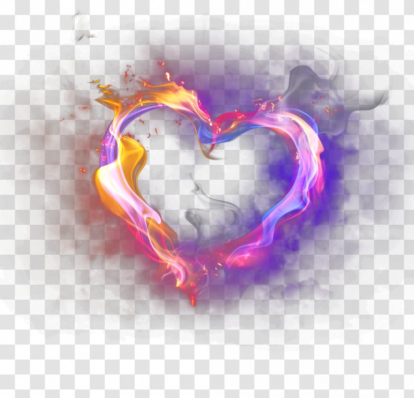 Heart Light Icon - Magenta - Violet Flame Transparent PNG