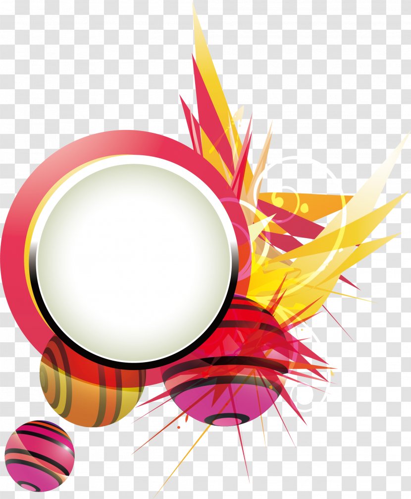 Circle Art Illustration - Pink Ball Header Box Transparent PNG