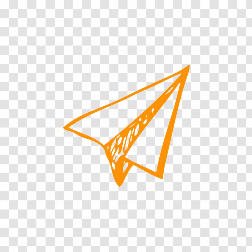 Airplane Paper Plane - Orange Transparent PNG