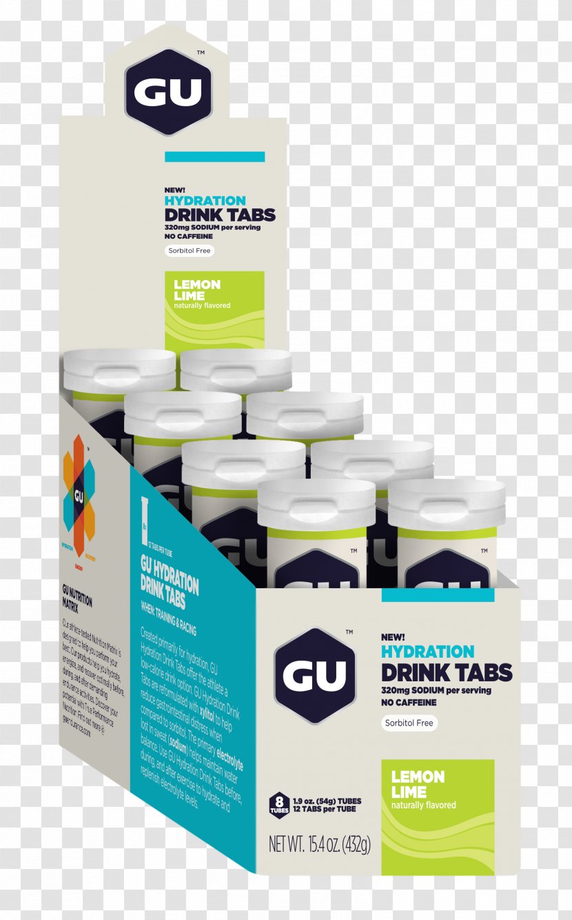 GU Energy Labs Sports & Drinks Caffeinated Drink Lemon-lime Transparent PNG