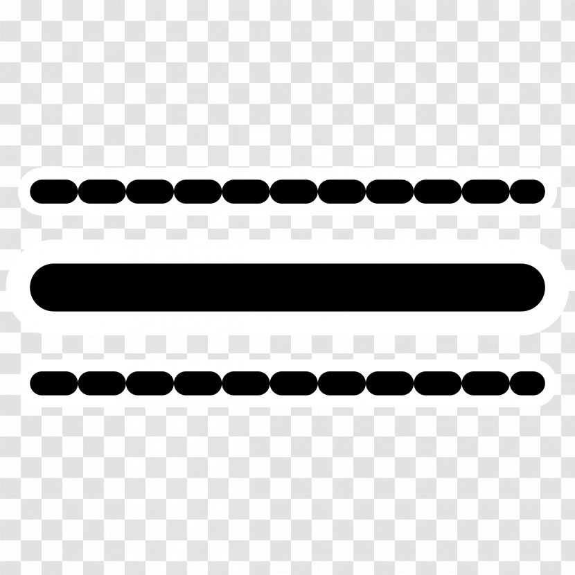 Line Rectangle Point Font - Black And White - Horizontal Transparent PNG
