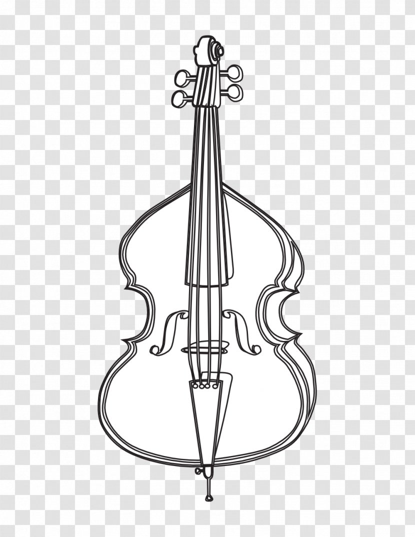 Cello Violin Drawing Double Bass Clip Art - Frame - Cliparts Transparent PNG