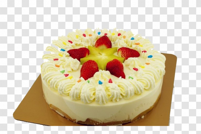 Cream Birthday Cake Mousse Wedding - Gold Transparent PNG