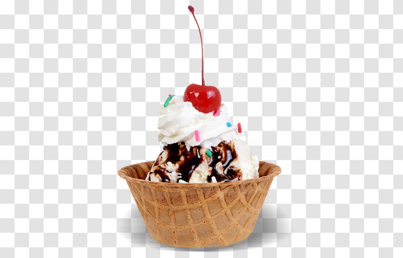 Sundae Ice Cream Junk Food Chocolate Brownie - Whipped Transparent PNG